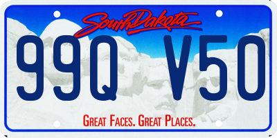 SD license plate 99QV50