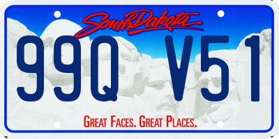 SD license plate 99QV51