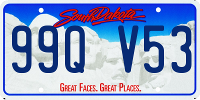 SD license plate 99QV53