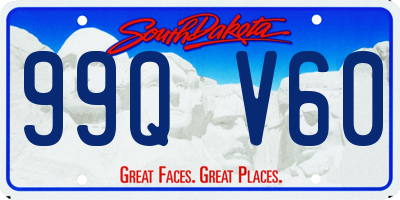 SD license plate 99QV60
