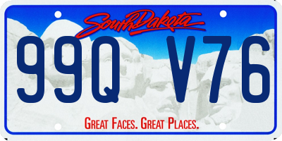 SD license plate 99QV76