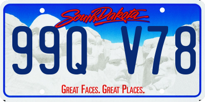 SD license plate 99QV78