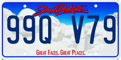 SD license plate 99QV79