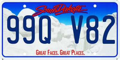 SD license plate 99QV82