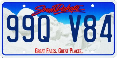SD license plate 99QV84