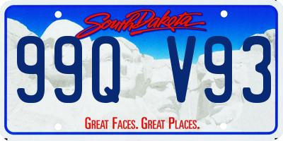 SD license plate 99QV93