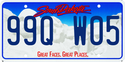 SD license plate 99QW05