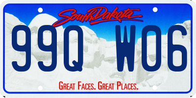 SD license plate 99QW06