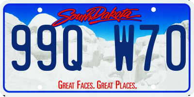 SD license plate 99QW70