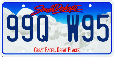 SD license plate 99QW95
