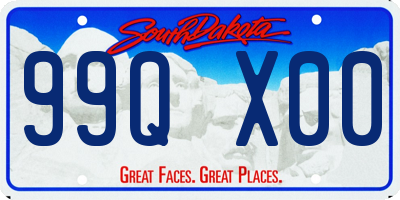 SD license plate 99QX00