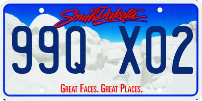 SD license plate 99QX02