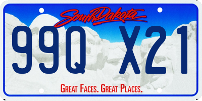 SD license plate 99QX21