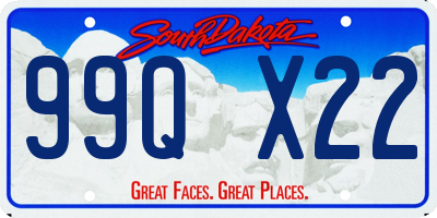 SD license plate 99QX22