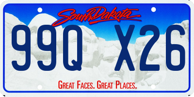 SD license plate 99QX26