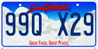 SD license plate 99QX29