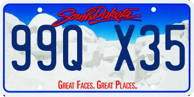 SD license plate 99QX35