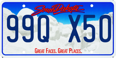 SD license plate 99QX50