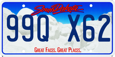 SD license plate 99QX62
