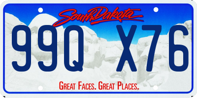 SD license plate 99QX76