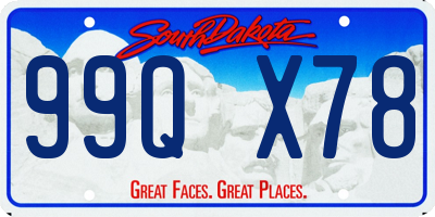 SD license plate 99QX78