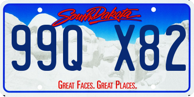 SD license plate 99QX82