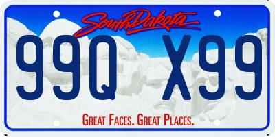 SD license plate 99QX99