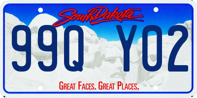 SD license plate 99QY02