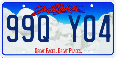 SD license plate 99QY04