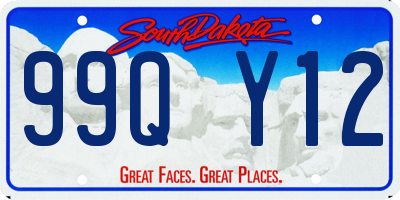 SD license plate 99QY12