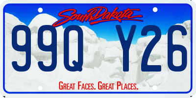 SD license plate 99QY26