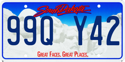 SD license plate 99QY42