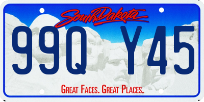 SD license plate 99QY45