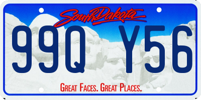 SD license plate 99QY56