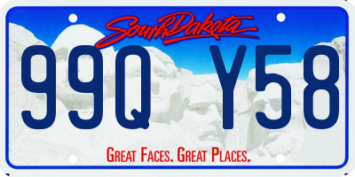 SD license plate 99QY58