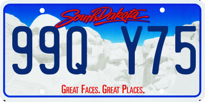 SD license plate 99QY75