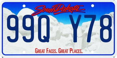 SD license plate 99QY78