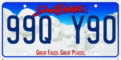 SD license plate 99QY90