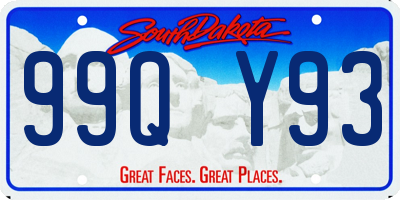 SD license plate 99QY93