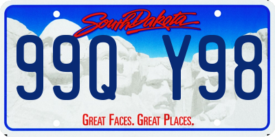 SD license plate 99QY98