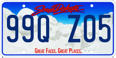 SD license plate 99QZ05