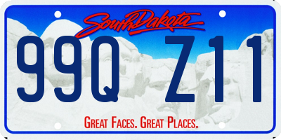 SD license plate 99QZ11