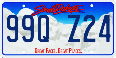 SD license plate 99QZ24