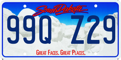 SD license plate 99QZ29