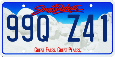 SD license plate 99QZ41