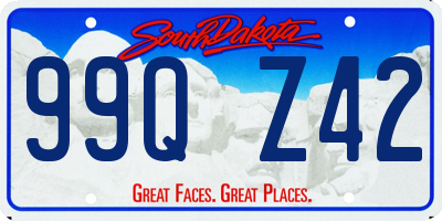 SD license plate 99QZ42
