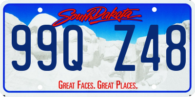 SD license plate 99QZ48