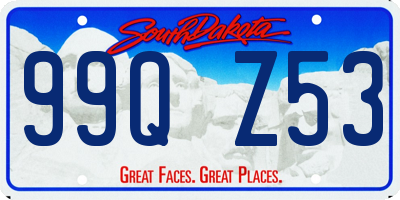 SD license plate 99QZ53