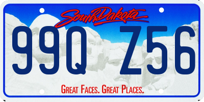 SD license plate 99QZ56