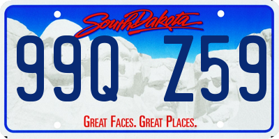 SD license plate 99QZ59